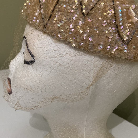 Really Cute Beige Topper/PB Hat/ Church by Coralie - Picture 5 of 11